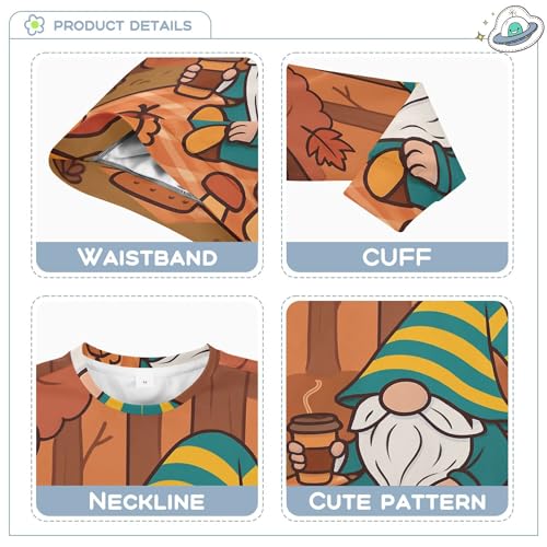 Wudan Autumn Gnome Picnic Big Girls Sweatshirt Hoodie Long Sleeve Tops Clothing Shirts3