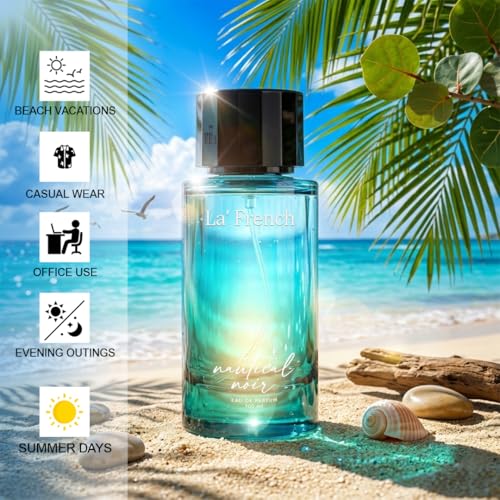 Image of La French Nautical Noir Unisex Perfume 100ml | Long-Lasting Eau De Parfum | Premium Fragrance with Bergamot, Patchouli & Cedarwood Notes | Sophisticated Perfume for Men & Women