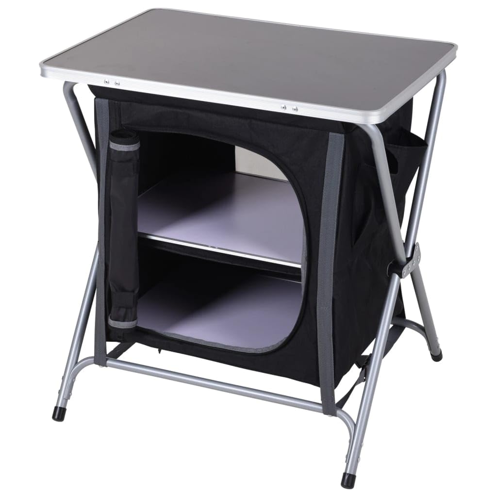 Redcliffs Meuble de Camping Pliable avec Plateau et étagères