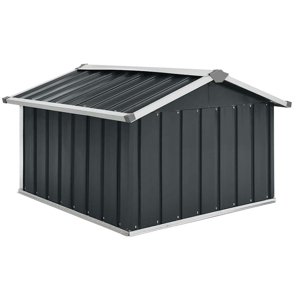 vidaXL Abri pour Tondeuse Robot de Jardin, Acier Galvanisé, Anthracite, 92x97x63 cm, Rangement Extérieur, Maison de Protection pour Robot, pour Pelouse, Abri de Terrasse Résistant aux Intempéries