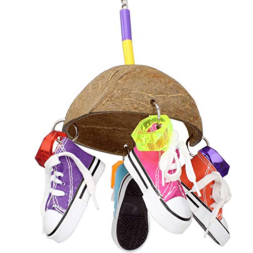 Bonka Bird Toys 1504 Coco Sneaker Bird Toy Parrot Cage Toys Cages African Grey Cockatoo Macaw Conure #TOP29