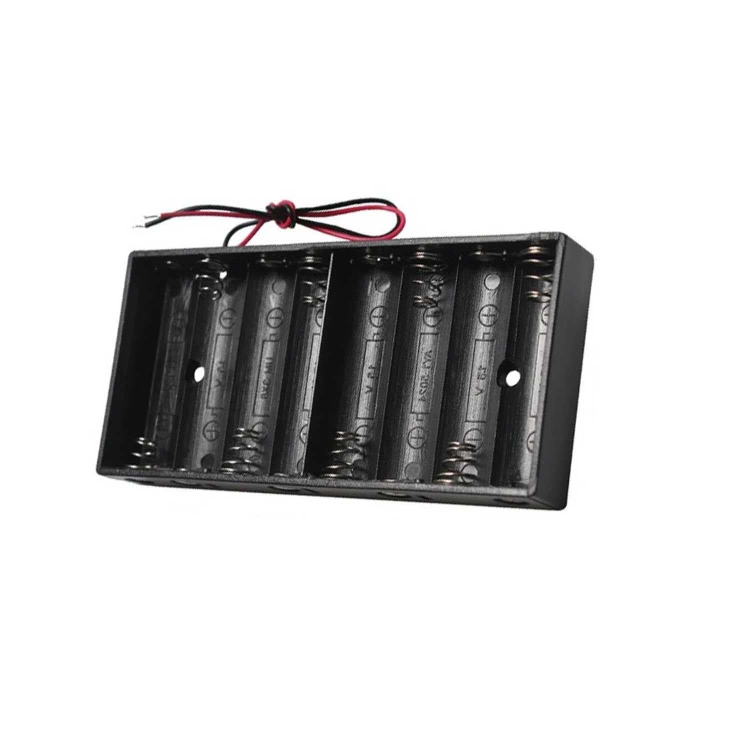 SOLDOUTAA Size Battery Organizer Plastic Storage Batteries Holder Case Box with Leads (8 Slot)