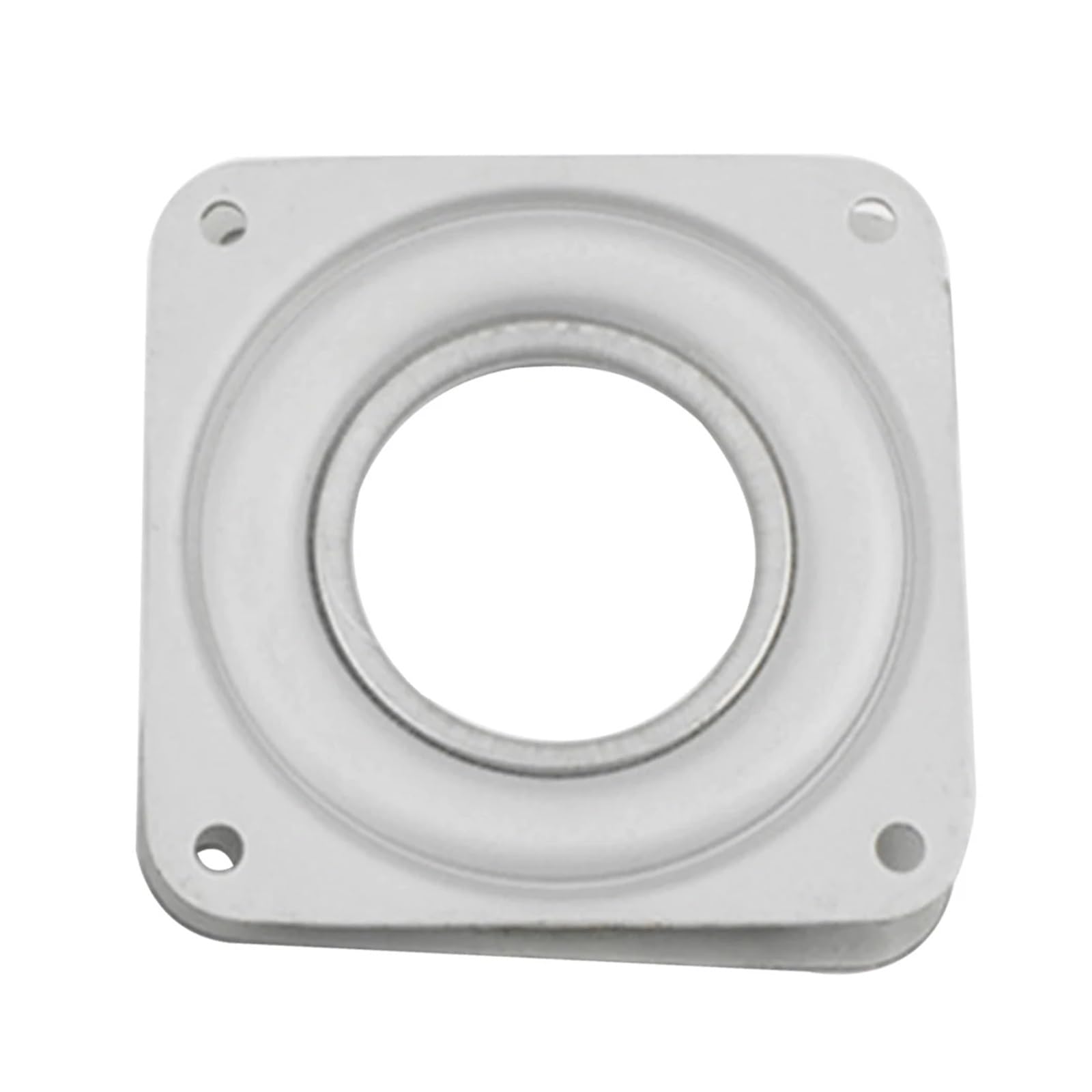Base girevole con piastra orientabile, Espositore for giradischi bianco Cuscinetto da scrivania quadrato in ferro rotante a 360 gradi