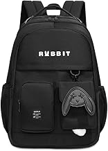 School Backpack for Girls, Large Backpacks Teenagers Girls 10-18 Years for 15.6 Inches Laptop, Casual Waterproof Travel Backpacks with Small Bag, Black