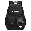 Amythe School Bag Teenager Girls 10-18 Years Junior School Backpack High School with Mini Wallet for 15.6 Inch Laptop Waterproof Casual School Bag for School & Leisure Black