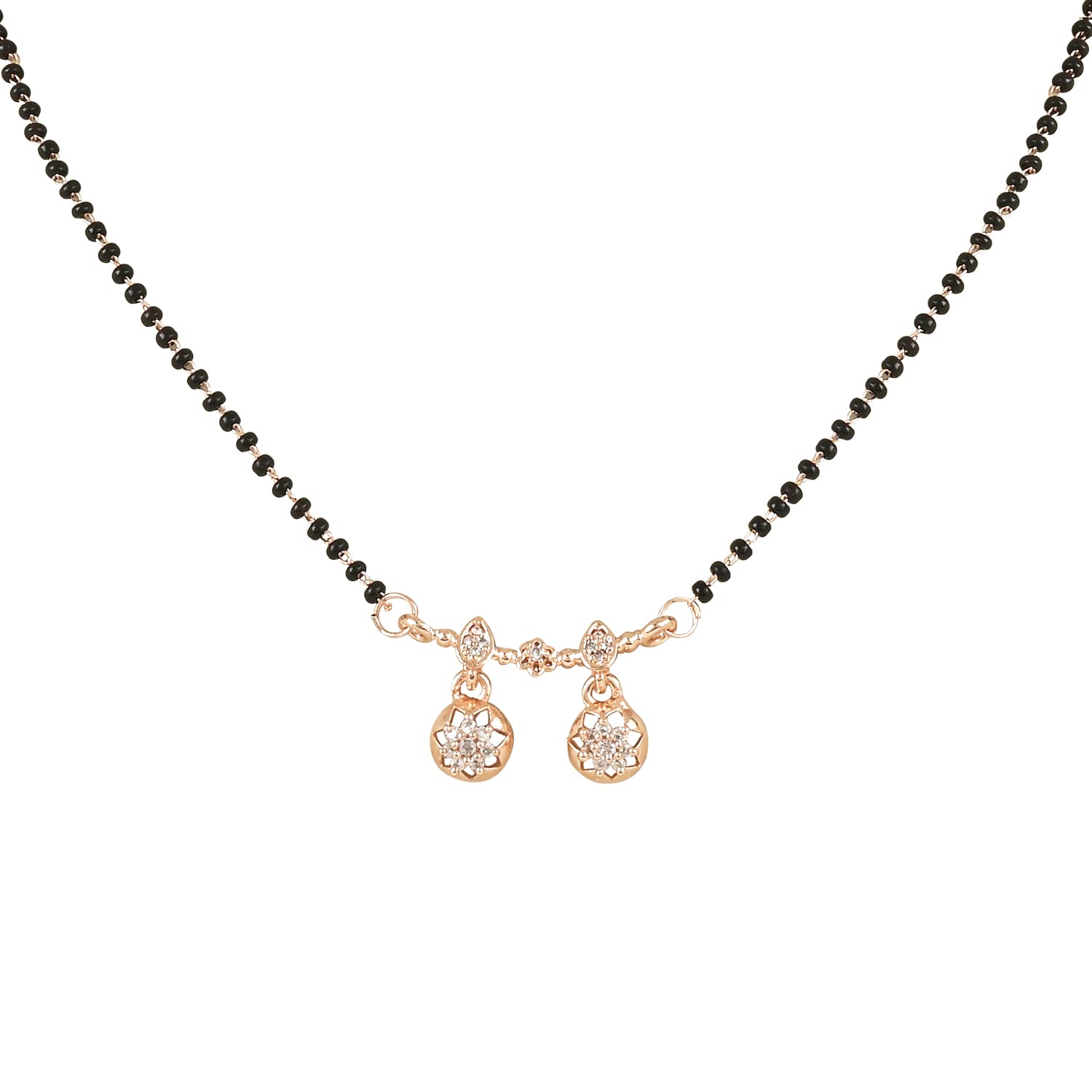 See full amazon price history chart for I Jewels Rose Gold Plated Traditional Single Line American Diamond Pendant with Black Bead Chain Mangalsutra for Women (D104) I Jewels Rose Gold Plated Traditional Single Line American Diamond Pendant with Black Bead Chain Mangalsutra for Women (D104) (B0C3RH6L6S) Amazon Price History, Amazon Price Tracker