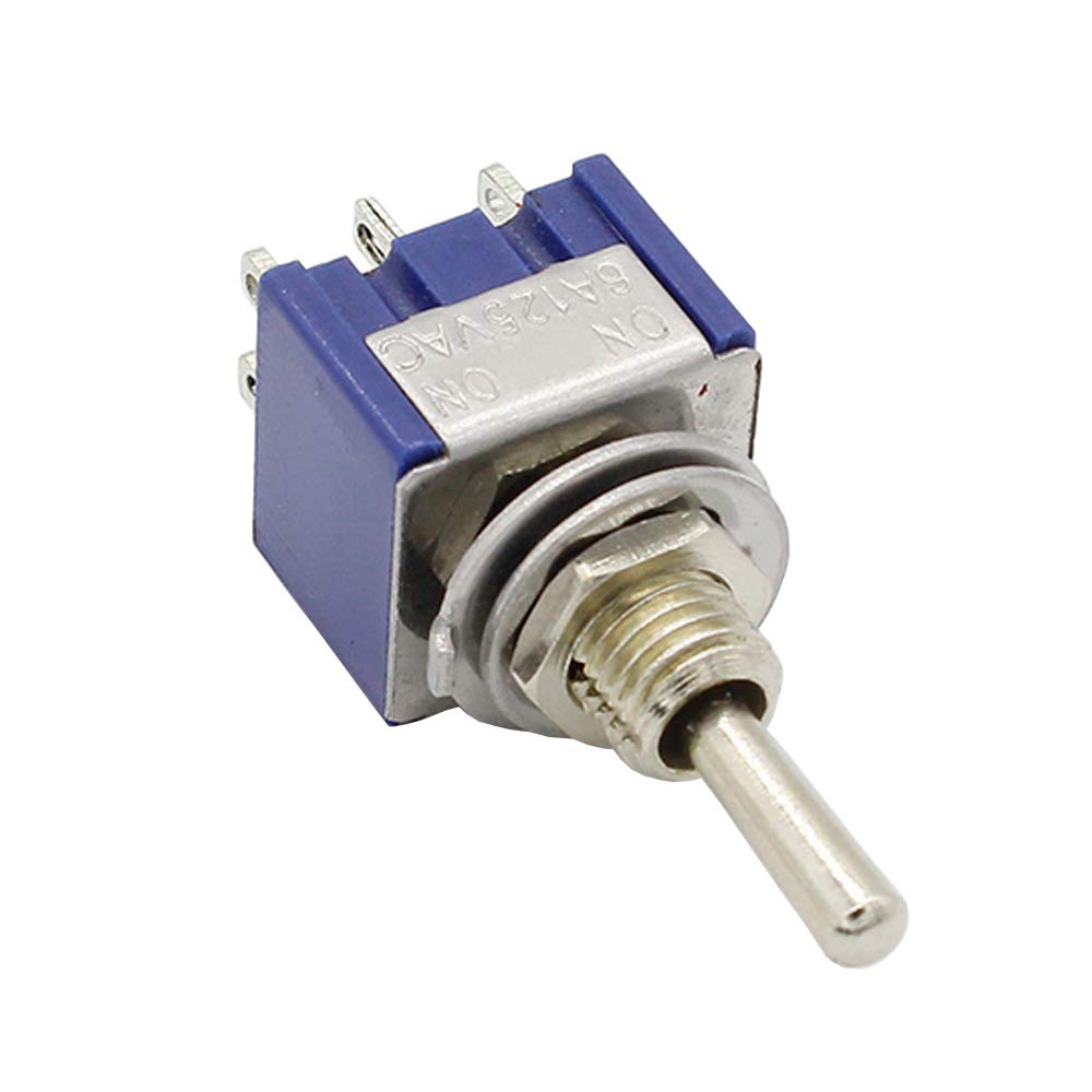 Interruttore A Levetta 2 Pin ON-ON - 10 Pezzi Blu Scuro Per Auto, Barche, Cruscotti, 6A 125V AC - Foto 3