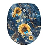 Luarisgur Marmor-WC-Sitzbezug, länglicher Toilettendeckelbezug für Badezimmer...