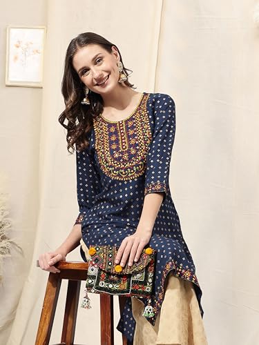 Image of MIRCHI FASHION Women's Straight Fit Paisley Printed And Embellished Kurta Set with Dupatta and Trouser