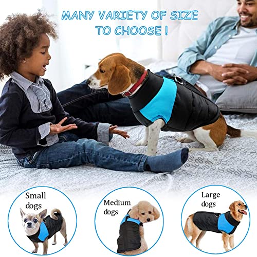 Visvic Dog Coats Dog Warm Jacket Vest Coat Cold Weather, Pet Winter Clothes For Small Medium Large Dogs, Dog Warm Padded Vest Coat, Zip Up Sports Outwear Pet Apparel With Dual D Ring Leash #TOP3