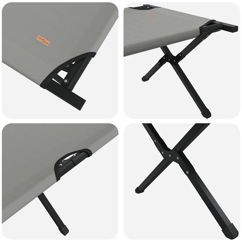 INLIFE Klapp Schlafbett fürs Camping Grau Ox Stoff,Sportartikel,Outdoor-Aktivitäten,Camping & Wandern,Camping-Möbel,Feldbetten,Grau,29.75 KG,42003177