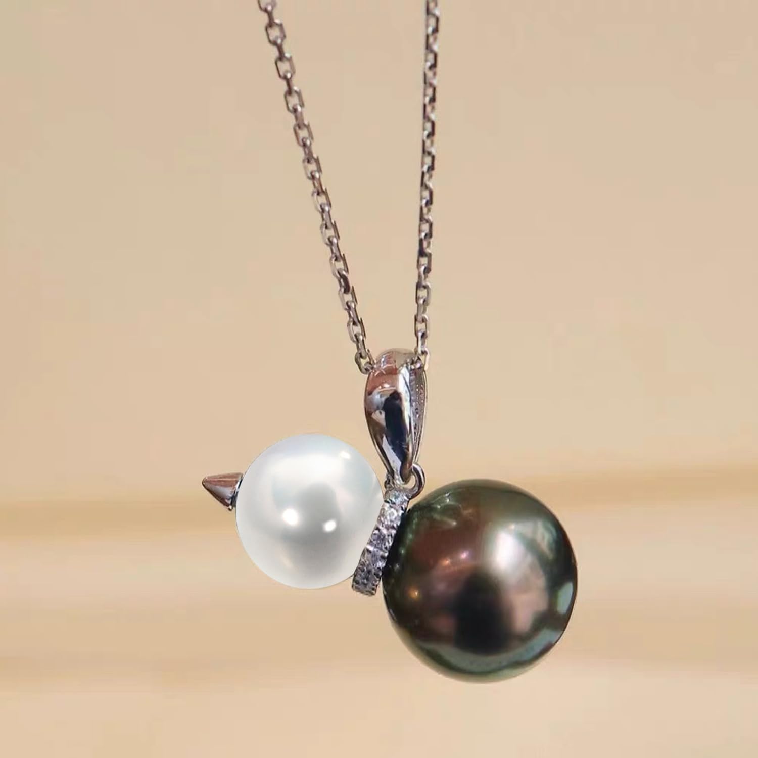 Gifts for Women-Wife- Real Tahitian-Pearl-Necklace, Birthday Anniversary Valentines Gifts For Her Wife Christmas - Mother's Day Gift for Mom - Companion Necklace For Women Luxury Fine Jewelry - Image 3