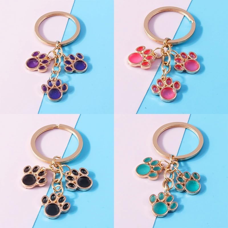 Aesthetic Metal Claw Keychain Cute Key Rings Charms for Women Kawaii Dog Cat Pet Gifts for Bag Backpack Car Keys - Image 2