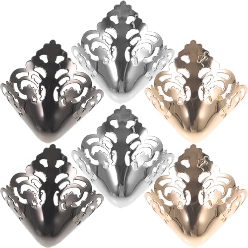 Image of KESYOO 3Pairs Metal Shoes Pointed Protector High Heels Toe Cap Cowboy Boot Tips Elegant High Heels Tip Cover