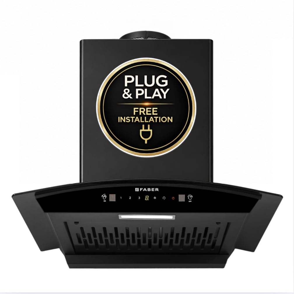 Hood Delight Pro 60cm 1500 m³/hr Filterless Autoclean Plug N Play Chimney|Touch & Gesture Control|12Yr Motor, 2Yr Comprehensive Warranty by Faber|HOOD DELIGHT PRO PNP HC FL SC BK IN 60-C-image-5