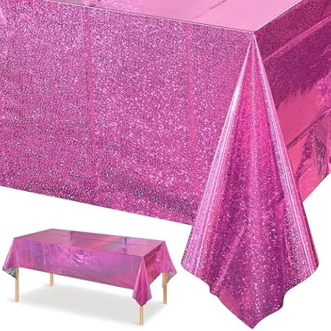 Xinfin Colourful Pink Party Tablecloth Cover