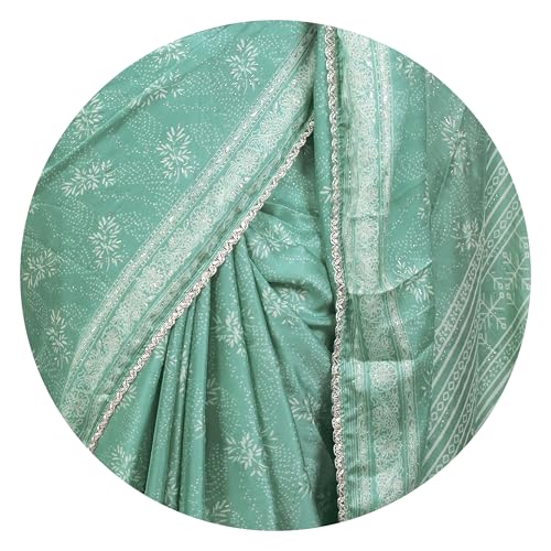 Image of MIRCHI FASHION Women Saree Leheriya Print Chiffon | Lightweight Traditional Sari for Farewell and Wedding Ceremonies with Unstitched Blouse Piece