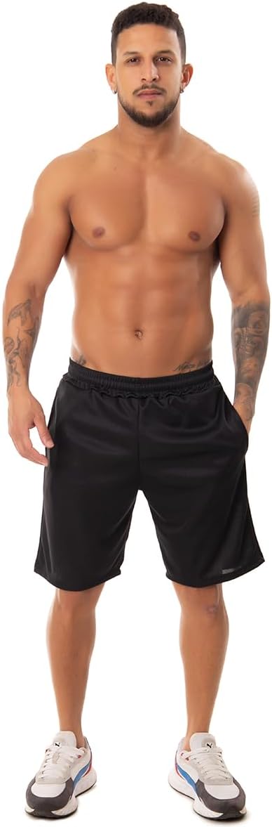 Bermuda Esportiva Academia Treino Corrida Bolso Masculina
