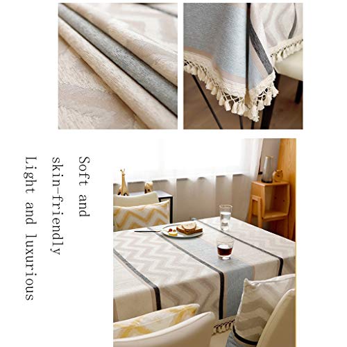 Nappe de table de salon décorative en tissu chenillé épais modèle A - 5