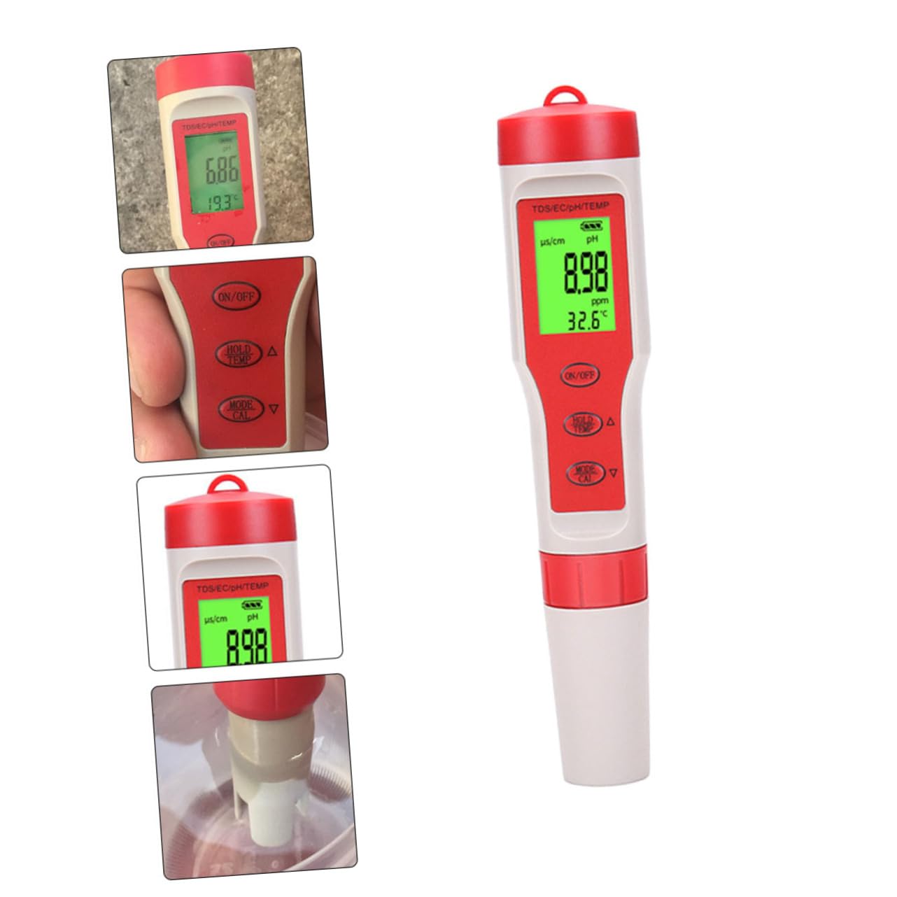 Testeur De Qualité De Eau Numérique Ph Ec Température Pour Aquariums Piscines Et Hydroponie