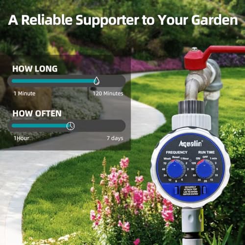 Aqualin Temporizzatori per irrigatori Giardino elettronico regolatore per Sistema di irrigazione a valvola a Sfera