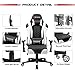 Devoko Gaming Chair Racing Style High Back Computer Chair with Adjustable Armrests Ergonomic Office Chair Executive Swivel Task Chair with Headrest and Lumbar Support (White)