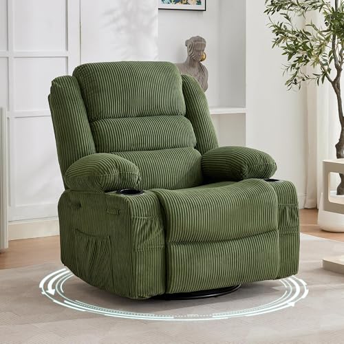 Image of Rocking Recliner Chair for Adults Oversized 360 Swivel Manual Recliner