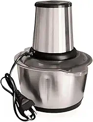 Moedor Elétrico Potente Alimentos Carnes Picador Legumes Temperos Processador Triturador Multiprocessador Inox 2L 220V