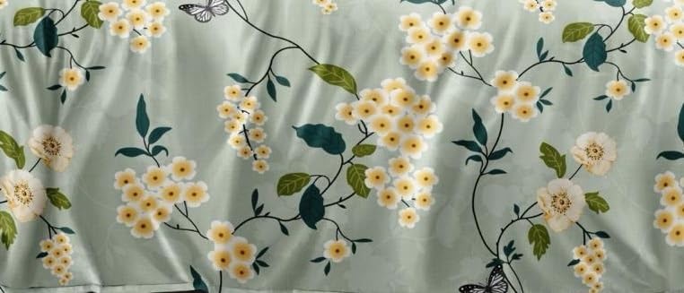 Image of 180 TC Cotton Feel All Around Elastic Fitted Bedsheets King Size, Premium Fitted Bedsheets King Size for Double Bed with 2 Pillow Covers, Size- 78 inch x 72 inch (Light Green)