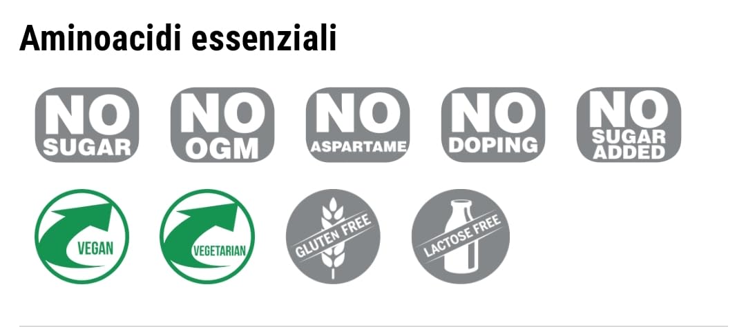 Pronutrition AMINOACIDI ESSENZIALI 200gr Gusto ARANCIA ROSSA - Integratore alimentare di Aminoacidi Essenziali aromatizzato.