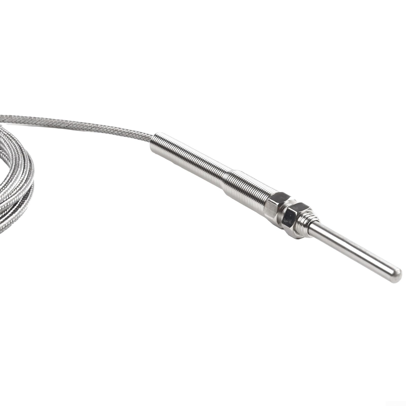 K-Type Thermoelement-Sonden-Sensor mit IP65 Wasserdichtigkeit, 0 °C bis 400 °C Bereich, M8 x 1,25 mm Schraube, 30–200 mm Sondenlängen, 1–5 m Kabeloptionen (50 mm Draht)