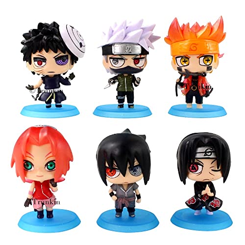 Image of Trunkin Anime obita Kakashi Sasuke Itachi Figurines Anime weeb Manga Collectible Action Figure Toys Set I