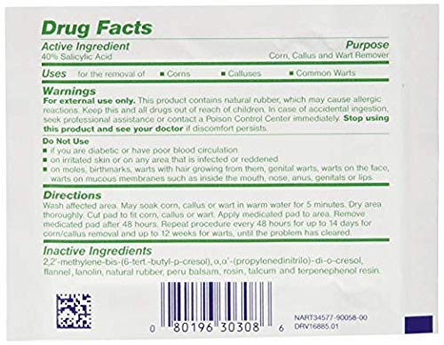 Curad Mediplast Corn, Callus & Wart Remover, 2 Pads #TOP3