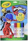 Crayola Coloring & Activity Pad, Disney Miraculous, 32 Coloring Pages & 7 Markers, Gift