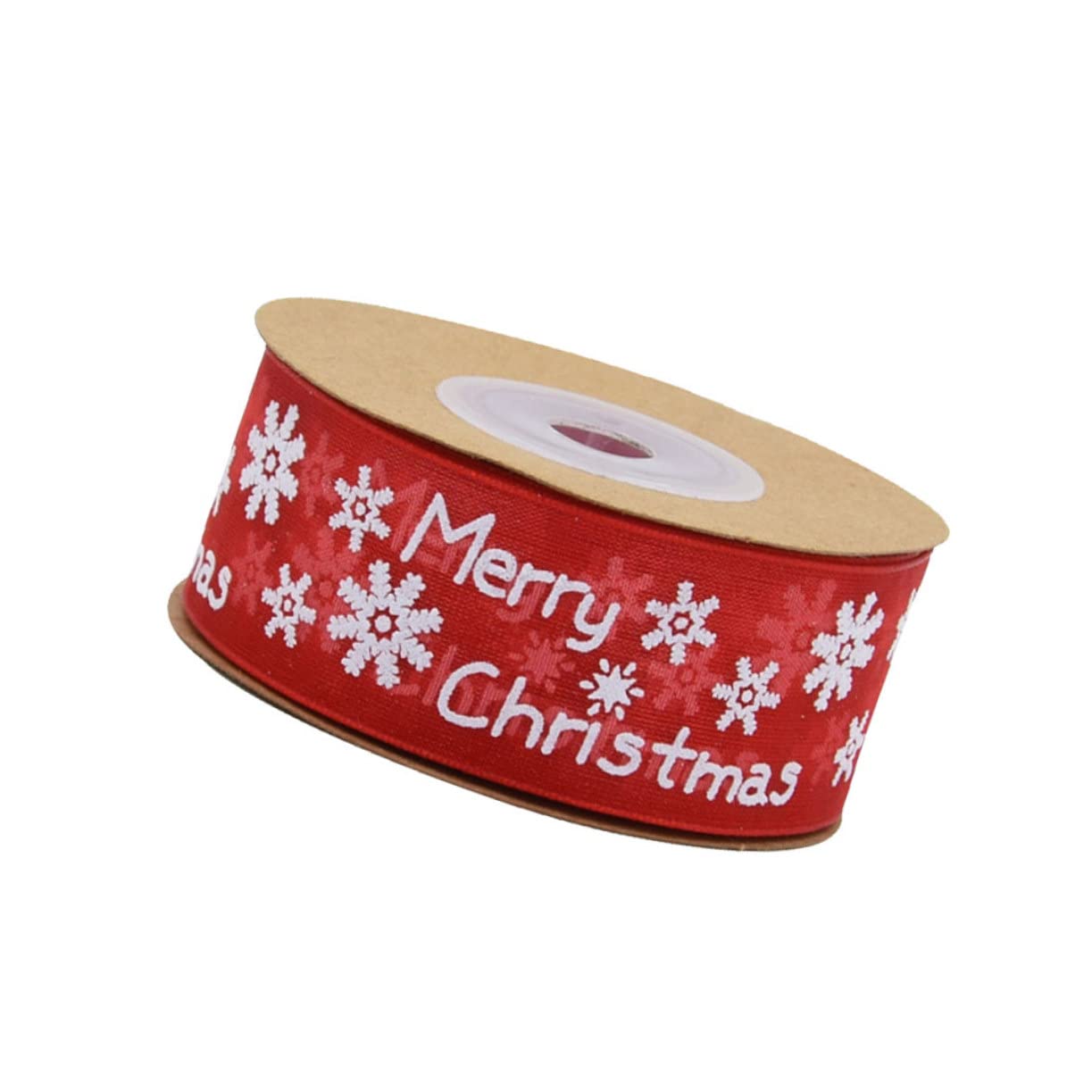 Tofficu 3 Rollen Weihnachtsfeier-dekorationen Schneeflockenbänder Rotes Polyester-verpackungsband Zum Verpacken Von Geschenken