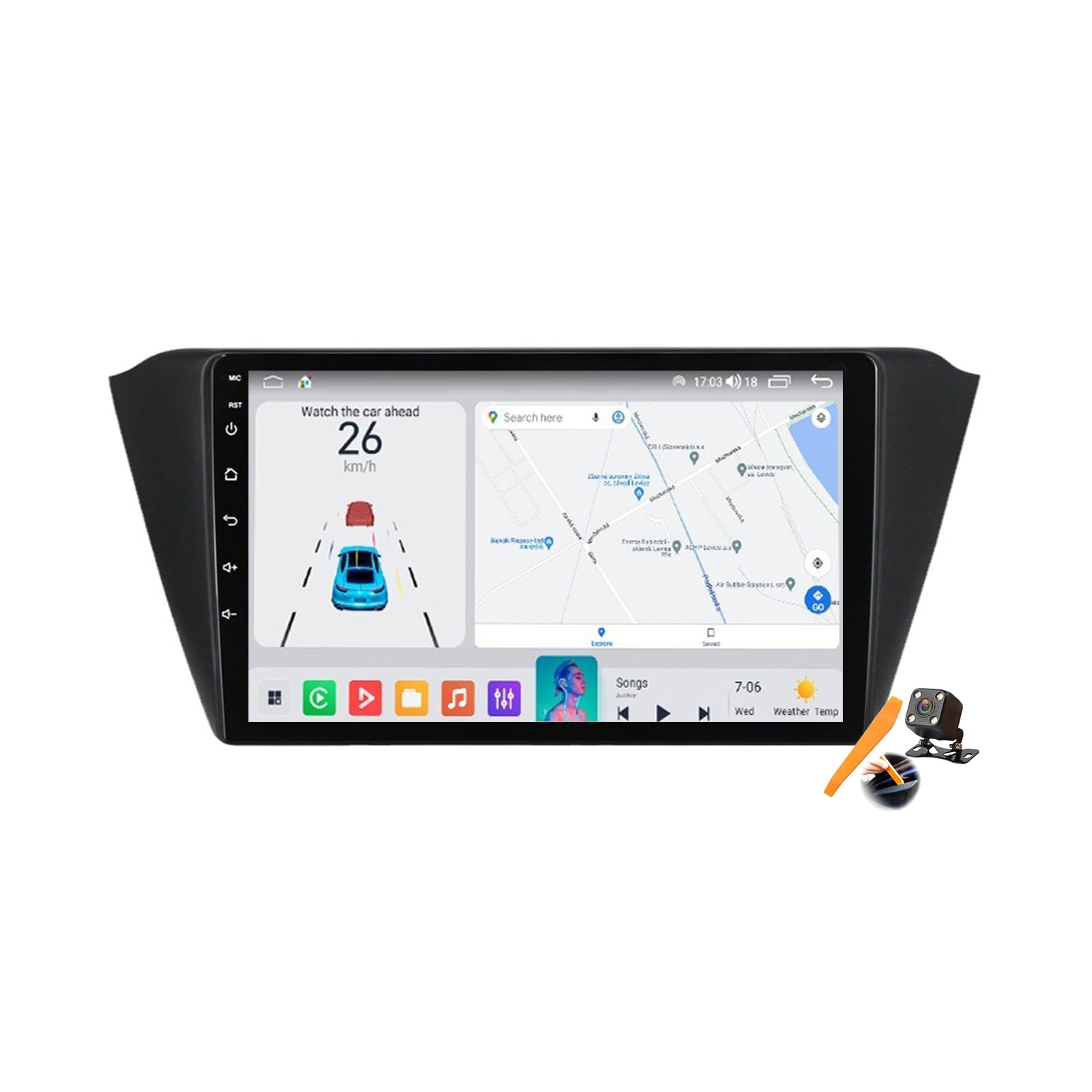 Sustitución de Radio Fabia 3 con este GPS Android Auto YLOXFW de 9'' 8