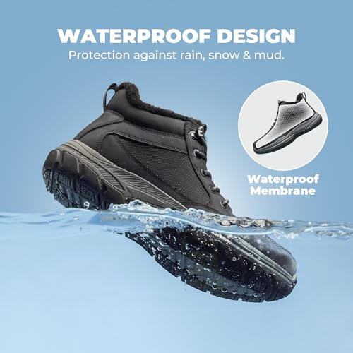 NORTIV 8 Men's Waterproof Winter Snow Boots Lightweight Hiking Casual Chukka Ankle Boots3