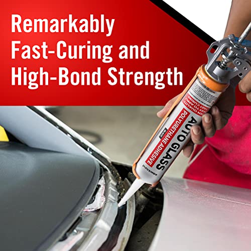 Polyurethane Windshield Adhesive with Fast Curing Formula - High Bond Strength Window Sealant Compound - Easy to Apply Automotive Glass Glue - Windshield Sealant Black - Vehicle & RV Polyurethane Glue