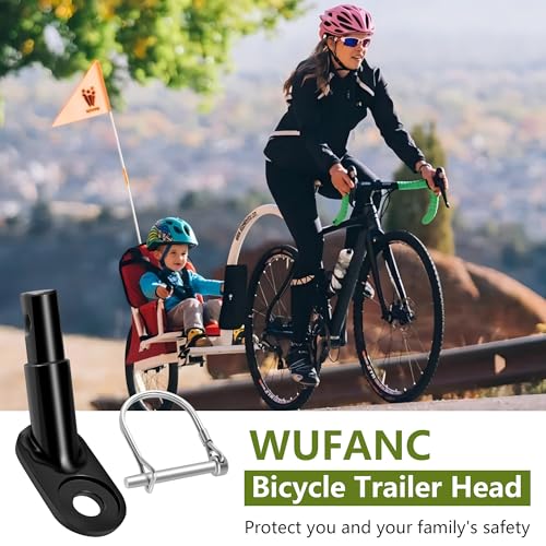 WUFANC Fahrradanhänger Kupplung 2er Set, Fahrrad Anhängerkupplung mit Sicherungsstift, Hundeanhänger für Fahrrad aus Verzinktem Eisen, für Fahrrad-kinderanhänger Kinderwagen Lastenanhänger