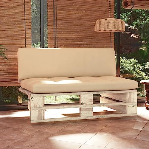 LIANGDONFC Sofa Exterior terraza、Muebles jardinSofá Central de palets para jardín Madera pino impregnadaÈ il luogo perfetto per divertirsi con la famiglia e gli amici!