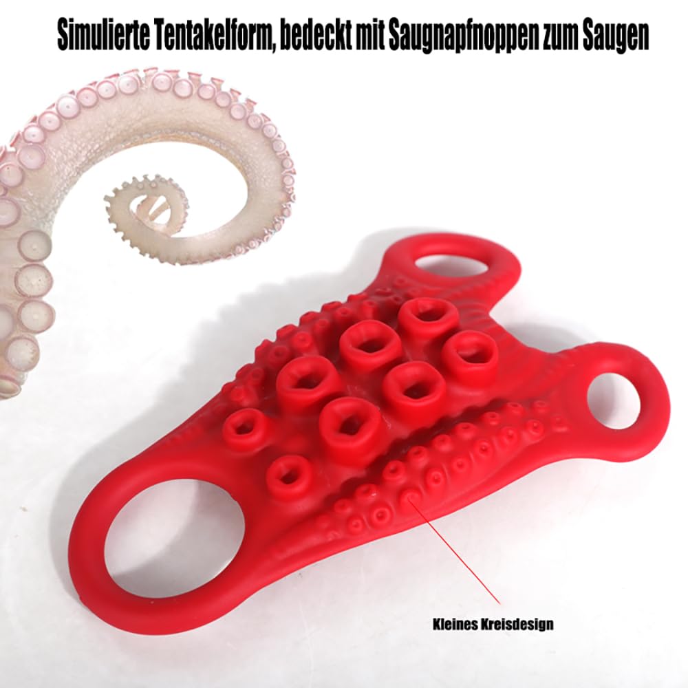 Kuaecr Silikon Krakententakel Schleifspielzeug Grinder für Frau Paare,Klitorisreibung + Vibrator + Penisring für Männer Lesben Klitoris Stimulator Sauger Masturbator Erotisches Sexspielzeug (Schwarz)