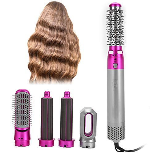 Hair Dryer Comb,Hair Dryer Comb, 5 IN 1 Hair Dryer Brush & Volumizer Negative Ion Hair Curler Straightener Brush for All Hair Types,Hair Styling Comb Tool(US)
