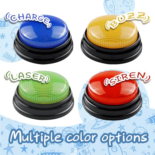 Image of 4-Pack Game Buzzers: Interactive Trivia Buzzers for Kids, Classroom & Family Games