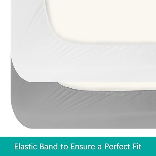 Miniatura 4 de Biloban Juego de 2 fundas protectoras de colchón para cuna, de 38 x 24 pulgadas, para Dream on MeNewton, mini cuna portátil para bebés niños y niñas