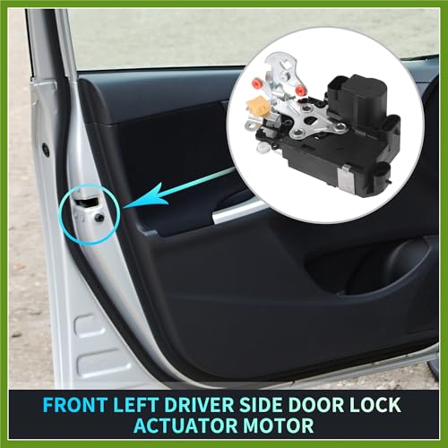 Image of Replacement Front Left Driver Side Power Door Lock Actuator Motor for GMC for Chevrolet Trailblazer for Buick Door Latch Actuator Assembly No.15110507 Black Vehicle Components