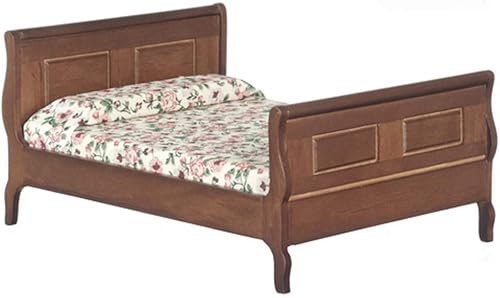 Cama de trineo Davis en miniatura para casa de muñecas