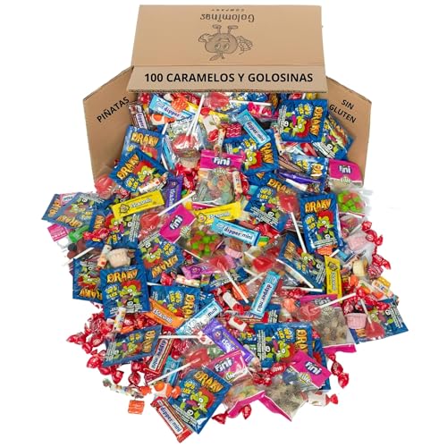 Pack de Chuches para Piñatas y Fiestas Infantiles | Golosinas Variadas - Rellena 1 Piñata o hasta 15 Bolsitas - Ideal para Mesa Dulce,Cumpleaños Sin gluten y sin lactosa - Listo para Usar