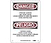 NMC ESD29P, OSHA Bilingual Container Sign ESD29 "Danger" (Pack of 100 pcs)