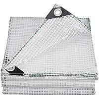 Toldos Exterior Rectangular,Lona Impermeable Transparente de Rejilla para Terrazas Patio Jardin Balcon,Tela Anticongelante Cobertizo De Plantas,Transmision De Luz,Protector Solar (2.1x5m/6.9x16.4ft)