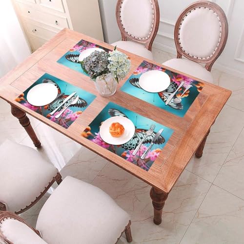 Sets de table pour extérieur motif nature repas en terrasse